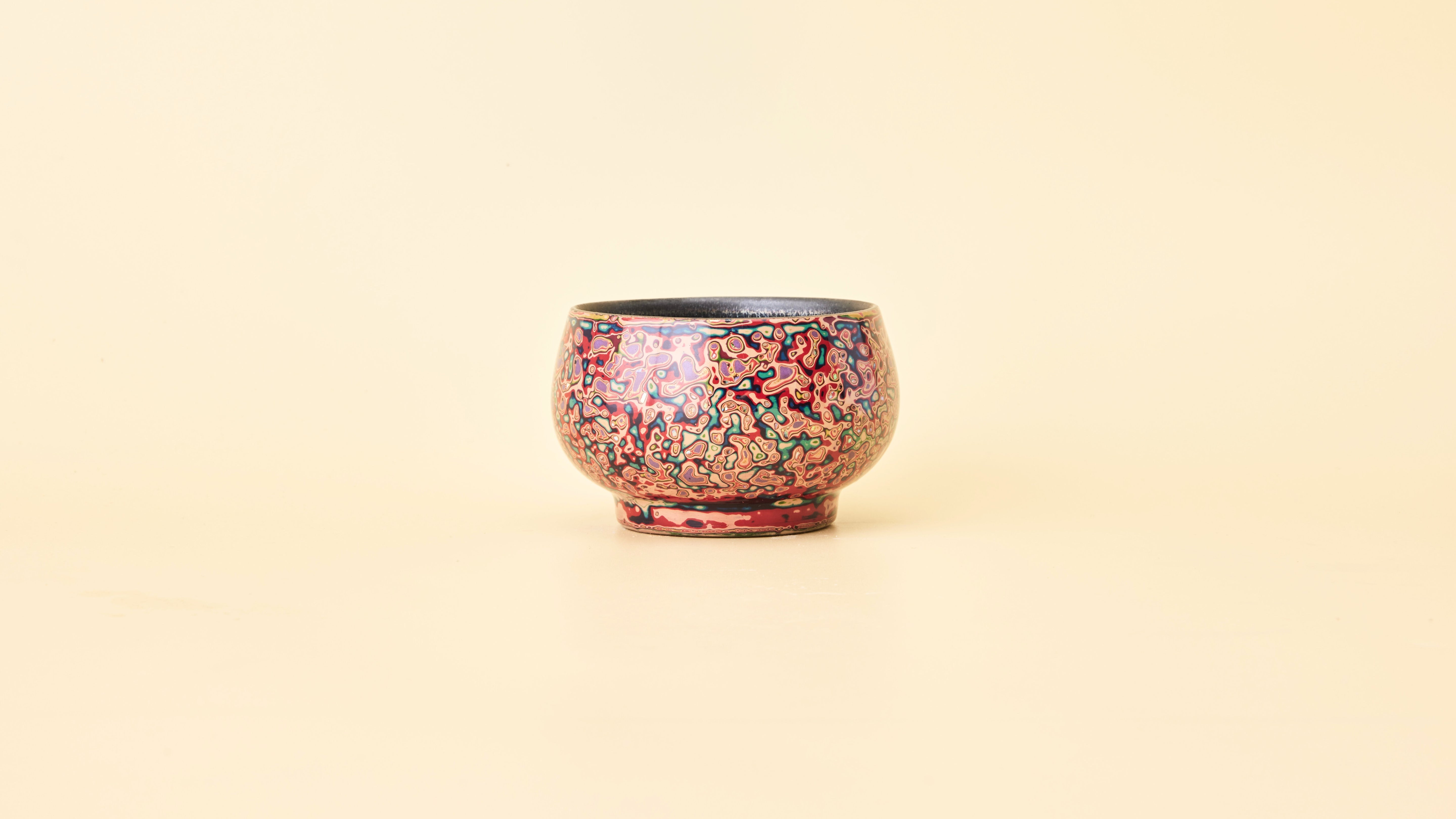 Lacquered Blue Qilin Ceramic Bowl