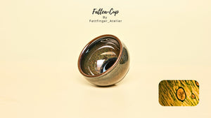 Ink Wash handmade Jianzhan tea cup with ink-style Tenmoku glaze