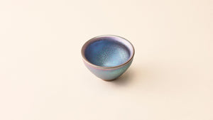 Aurora handmade Jianzhan tea cup with iridescent Tenmoku glaze