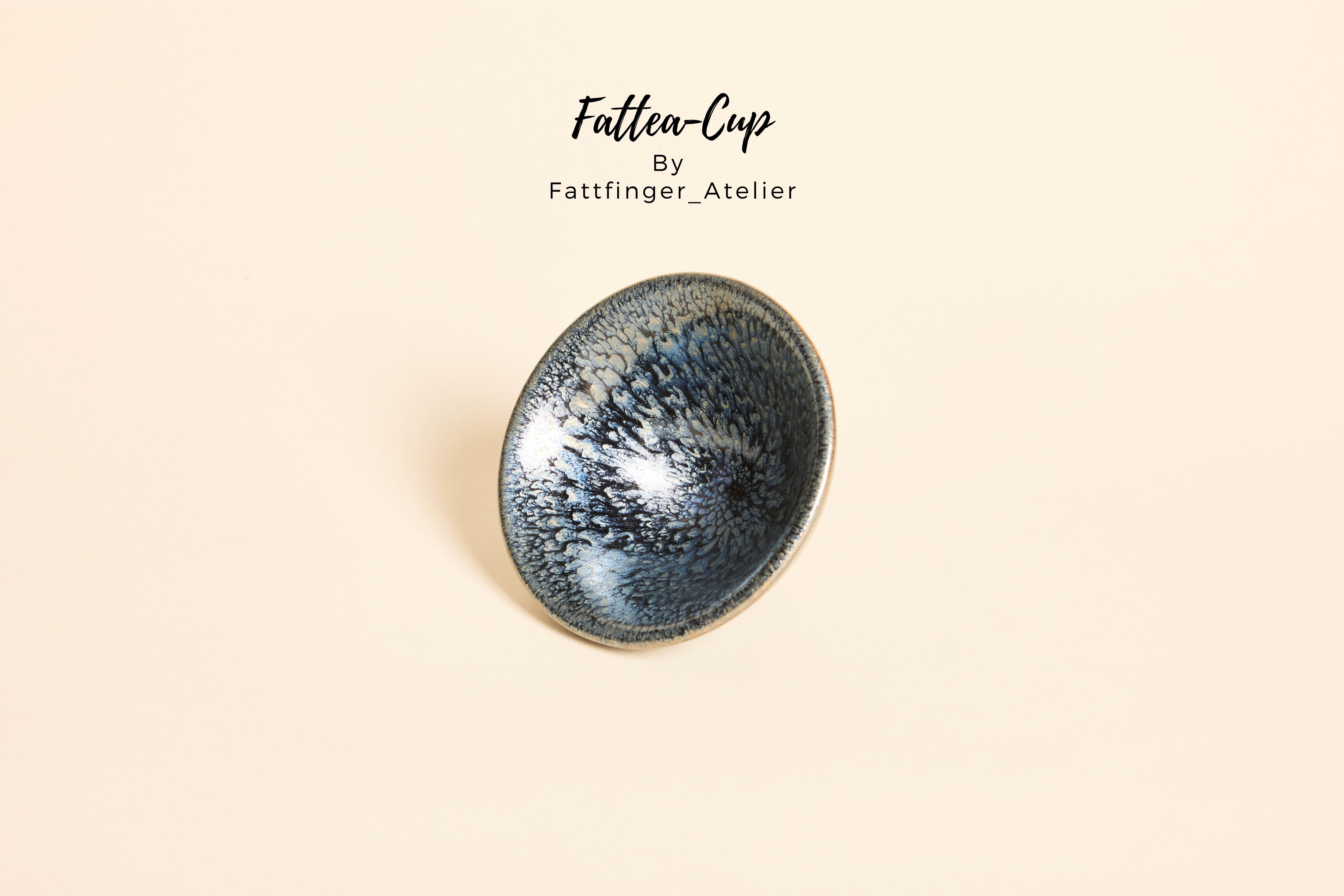 Floral Canopy – Tenmoku Jianzhan Tea Cup, Multicolored Blossom Glaze