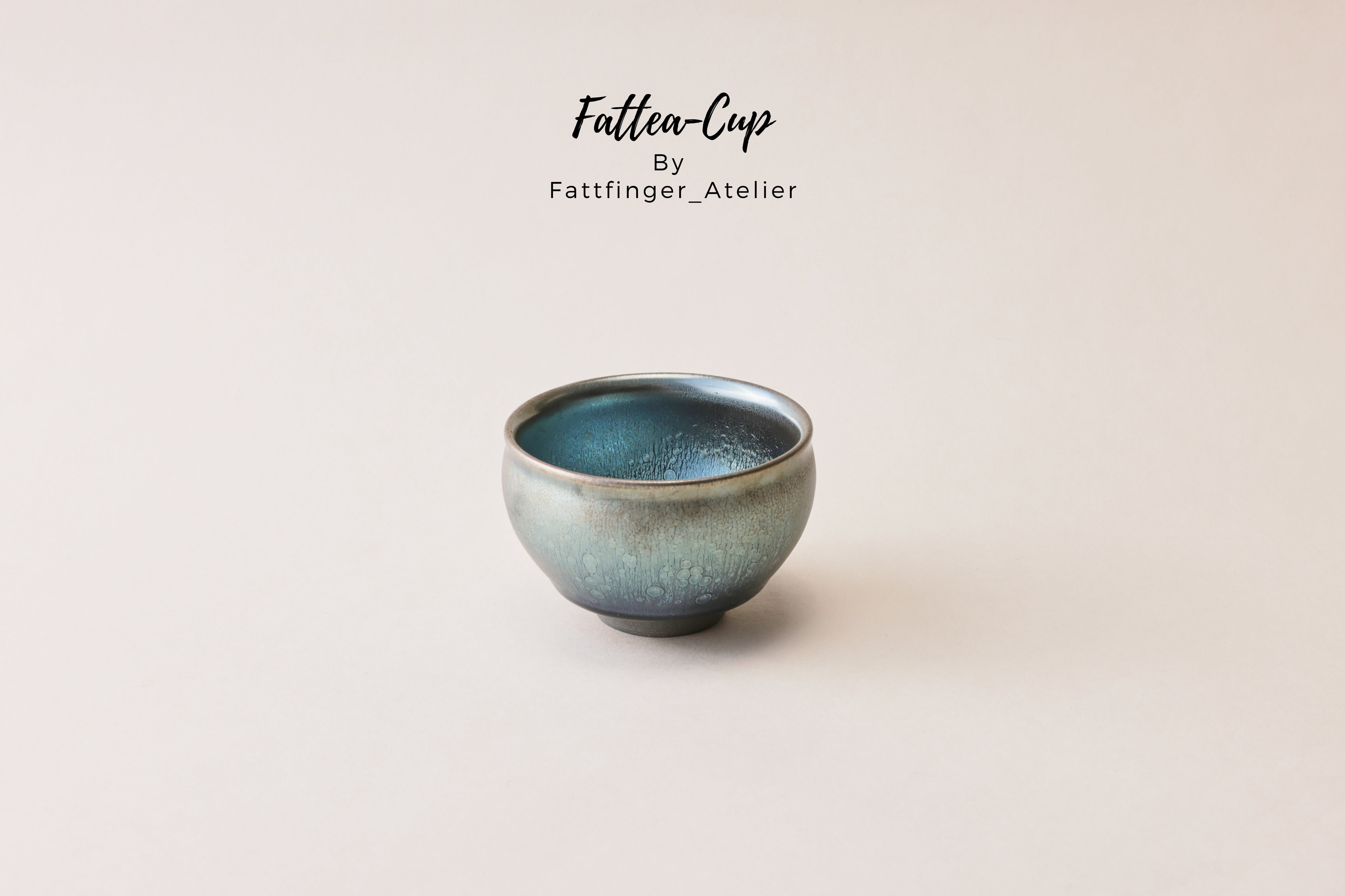 Side view of Stargazer Oilspot handmade Jianzhan tea cup for Gongfu tea